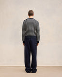 Pull Col Rond Marin Rayé AMI