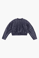 SHINY QUILT CURVED SLEEVE JACKET Ganni