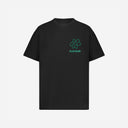 T-shirt à motif de fleurs noir