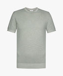 Green cotton-linen crewneck Profuomo
