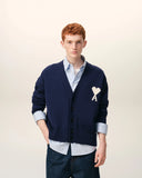 Blue Wool Ami De Coeur Cardigan