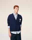Blue Wool Ami De Coeur Cardigan