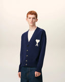 Blue Wool Ami De Coeur Cardigan