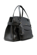 HIDESINS LULLABY MASCOTT M BLACK LEATHER HANDBAG