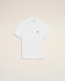 White Cotton Short Sleeves Ami De Coeur Polo Shirt