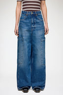 Jean cargo ample en denim rigide