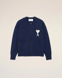 Blue Wool Crewneck Ami De Coeur Cardigan