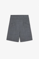 Short en laine mélangée grise Ganni