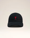 Black Cotton Ami De Coeur Embroidery Cap