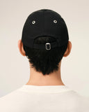 Black Cotton Ami De Coeur Embroidery Cap