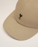 Beige Cotton Ami De Coeur Embroidery Cap