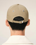 Beige Cotton Ami De Coeur Embroidery Cap
