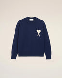 Blue Wool And Cotton Crewneck Ami De Coeur Sweater