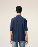 Blue Cotton Ami De Coeur Knitted Patch Polo