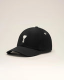 Black Cotton Ami De Coeur Felt Patch Cap