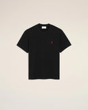 Black Cotton Red Ami De Coeur Tshirt