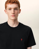 Black Cotton Red Ami De Coeur Tshirt