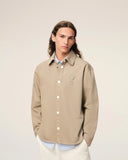 Beige Cotton Knitted Ami De Coeur Overshirt