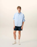 Blue Cotton Long Sleeve Ami De Coeur Boxy Shirt