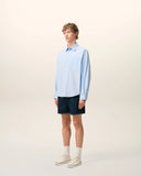 Blue Cotton Long Sleeve Ami De Coeur Boxy Shirt