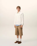 White Cotton Knitted Ami De Coeur Overshirt