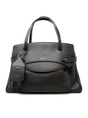 HIDESINS LULLABY MASCOTT M BLACK LEATHER HANDBAG