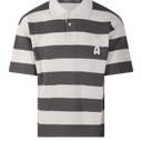 AMI WHITE COTTON SHORT SLEEVES POLO WITH ADC PATCH