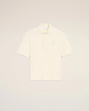 White Cotton Ami De Coeur Knitted Patch Polo