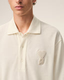 White Cotton Ami De Coeur Knitted Patch Polo