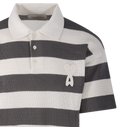 AMI WHITE COTTON SHORT SLEEVES POLO WITH ADC PATCH