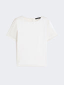 T-shirt en satin et jersey - Ecru