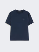 T-shirt simple en coton - Bleu