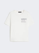 T-shirt en coton avec imprimé graphique - Blanc