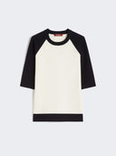Pull boxy en viscose stretch - Blanc bleu