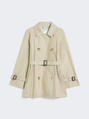 Trench-coat court en sergé imperméable - Sable