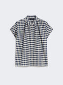 Chemise en batavia de coton et ramie - Bleu