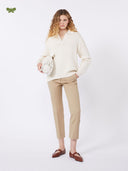 Pantalon en coton stretch - Poil de chameau