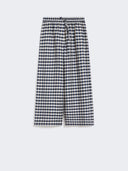 Pantalon en batavia de coton et ramie - Bleu