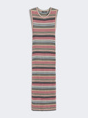 Robe mi-longue en fil de viscose - Multicolore