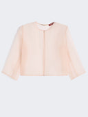 Veste courte en organza de soie - Poudre