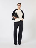 Pull boxy en viscose stretch - Blanc bleu