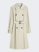 Trench-coat à double boutonnage en sergé imperméable - Naturel