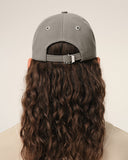 Grey Cotton Ami De Coeur Embroidery Cap