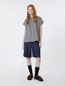 Chemise en batavia de coton et ramie - Bleu