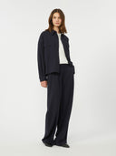 Pantalon en toile de pure laine - Bleu