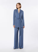 Pantalon en satin léger - Gris bleu