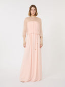 Veste courte en organza de soie - Poudre