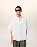 White Cotton Boxy Embroidered Ami De Coeur