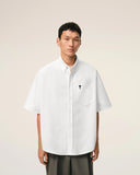 White Cotton Boxy Embroidered Ami De Coeur