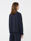 Veste raccourcie en toile de laine - Bleu